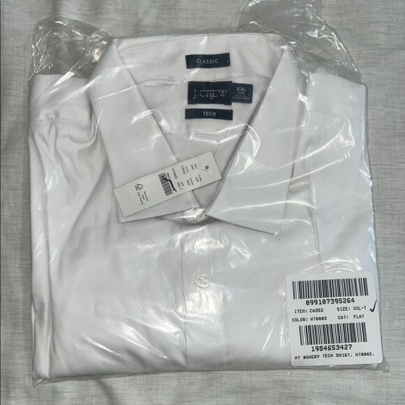 J. Crew Men's Tall Bowery performance stretch dress shirt with spread collar XXL - Picture 3 of 8